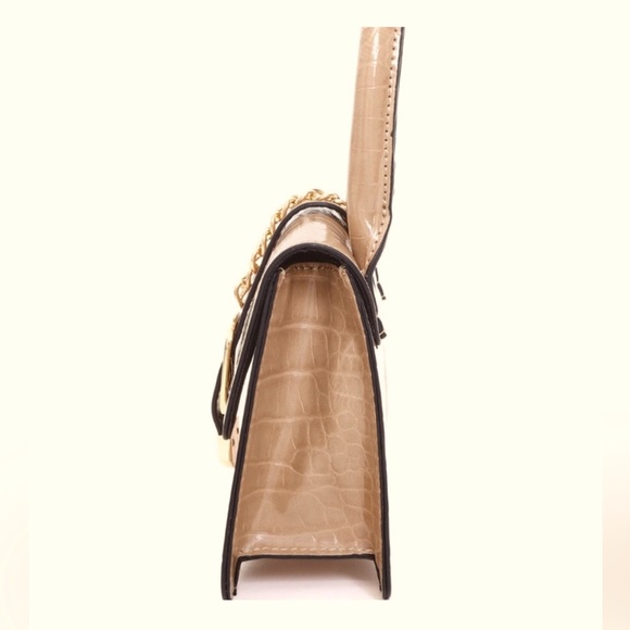 Mini snake print bag in nude - Picture 2 of 8